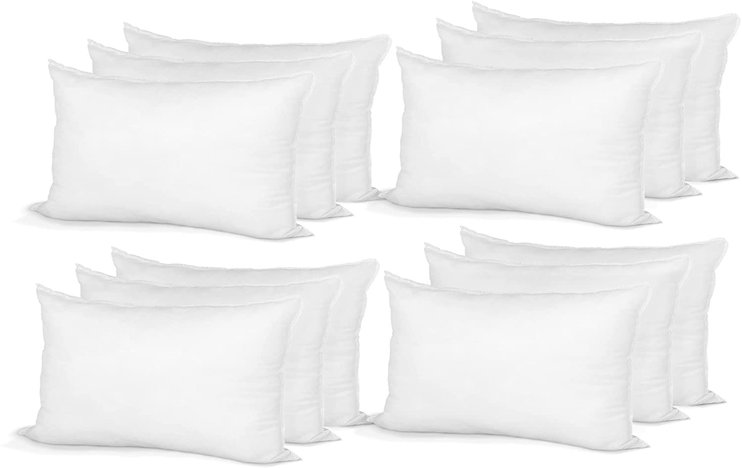Hometex Canada Pillow Insert 13 ' X 21 ' Polyester Filled Standard Cover (12 Pack)