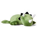 KOWSi 1.4 LB Weighted Stuffed Triceratops Animals Plush - 16 Inch Squished Long Dinosaur Jumbo Pillow - Soft Green Dino Stuffed 