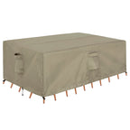 Outdoorlines Outdoor Waterproof Patio Table Furniture Set Covers - Rectangle Couch Sectional Cover Outside Weatherproof Patio Furniture Covering For Deck, Lawn And Backyard 130'L X 84'W X 28'H, Camel