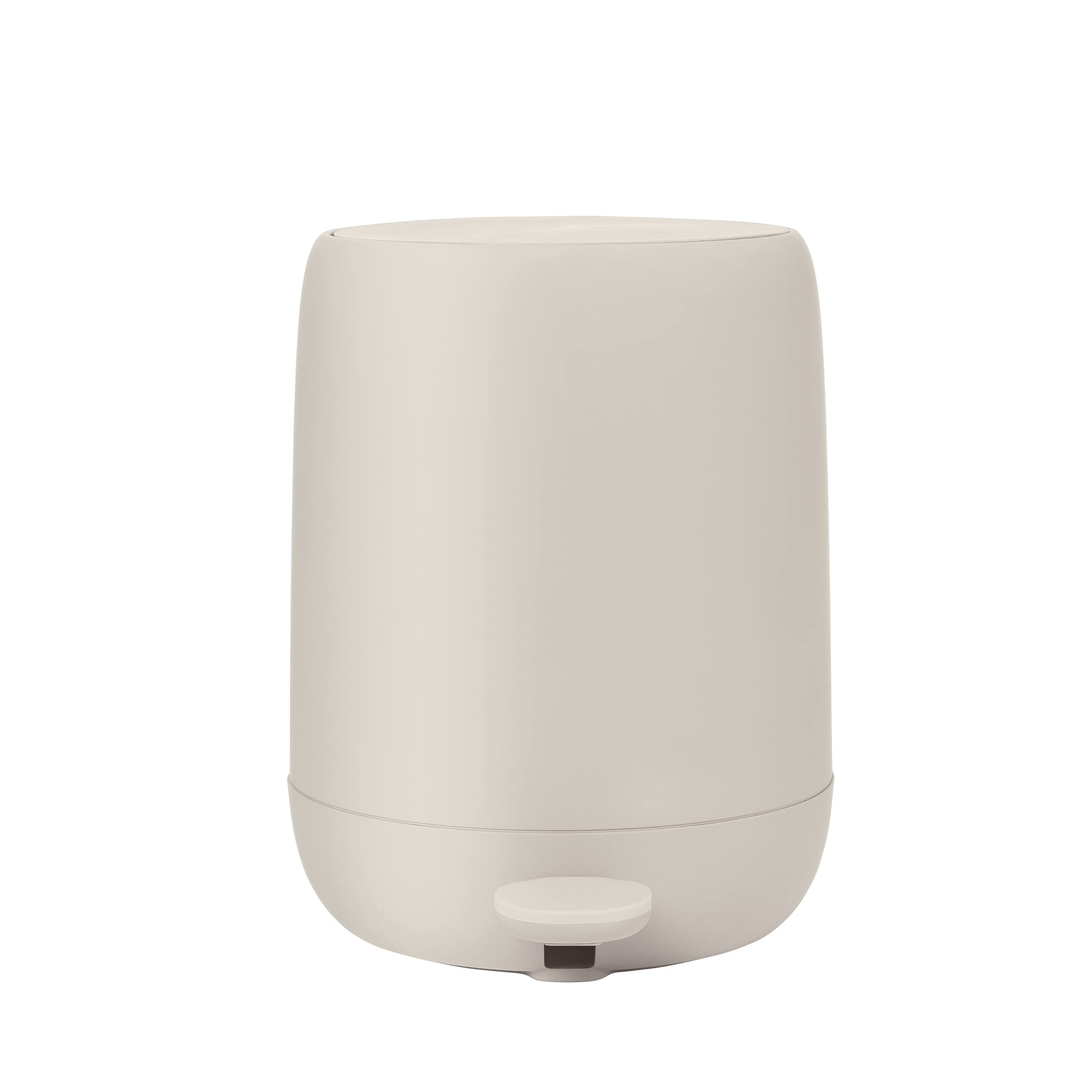 Blomus -SONO Pedal Bin with Soft Close, Waste Bin, Cosmetic Bin, Rubbish Bin with Pedal, Soft Close, Colour Moonbeam, Material P