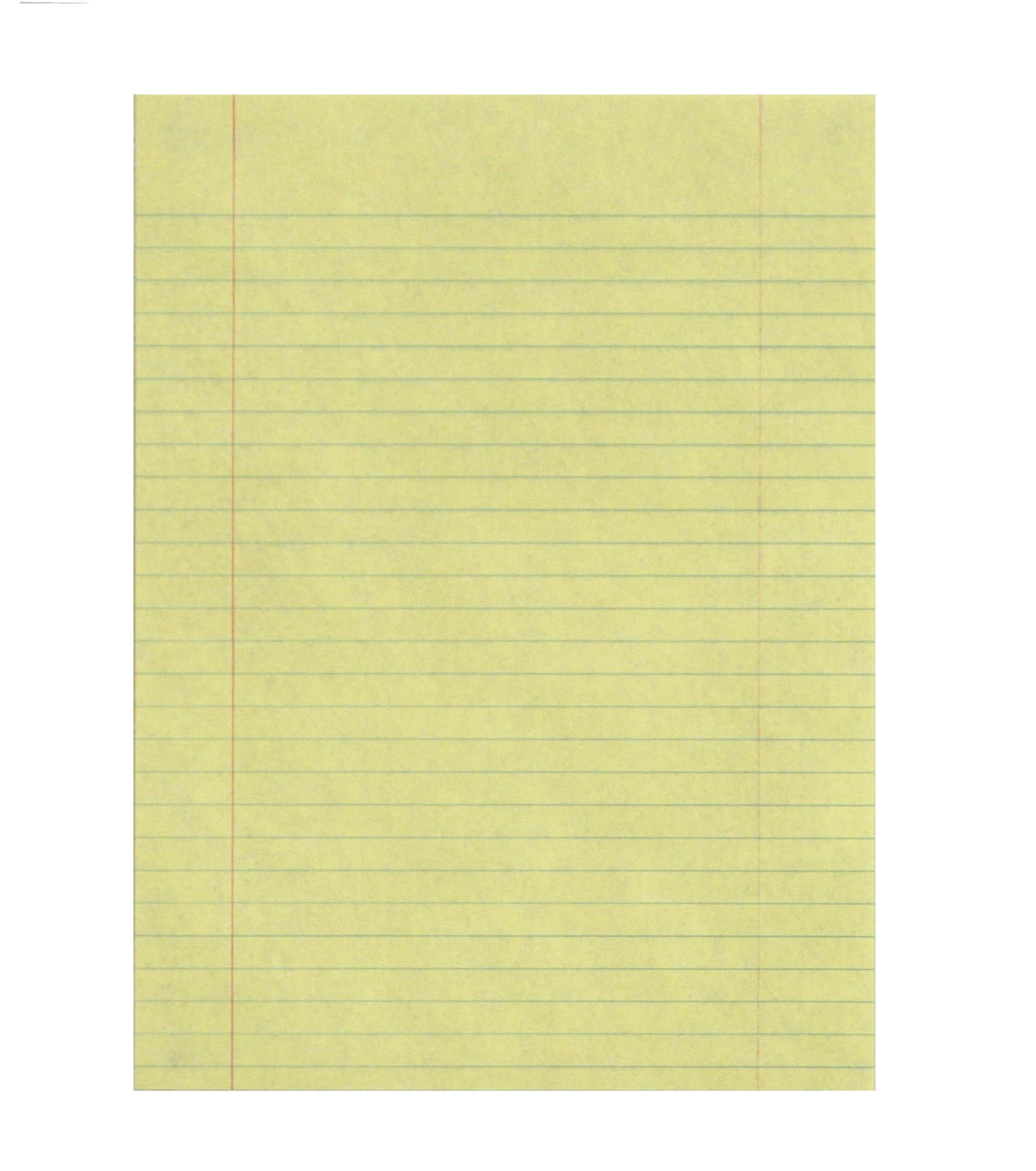 School Smart Composition Paper, Red Margin, 8 X 10-1/2 Inches, Yellow, 500 Sheets