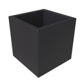 Fern Series Poly Stone Planter 15 Cube in Black