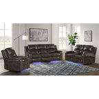 Intercon Silhouette Dual-Power Headrest, Bolero Coffee Recliner