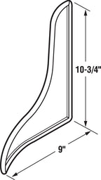 Prime-Line M 6086 Bath Tub Splash Guard, 9 In. X 10-3/4 In., Plastic, White