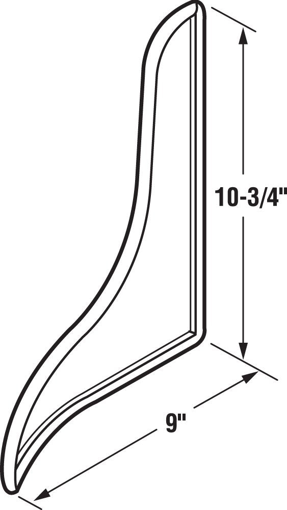 Prime-Line M 6086 Bath Tub Splash Guard, 9 In. X 10-3/4 In., Plastic, White