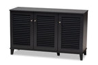 Baxton Studio Coolidge Contemporary Wood 8-Shelf Shoe Cabinet In Dark Gray