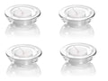 4 Pack,Clear Tealight Candle Holders, 3 Round Chunky Glass Candle Holder