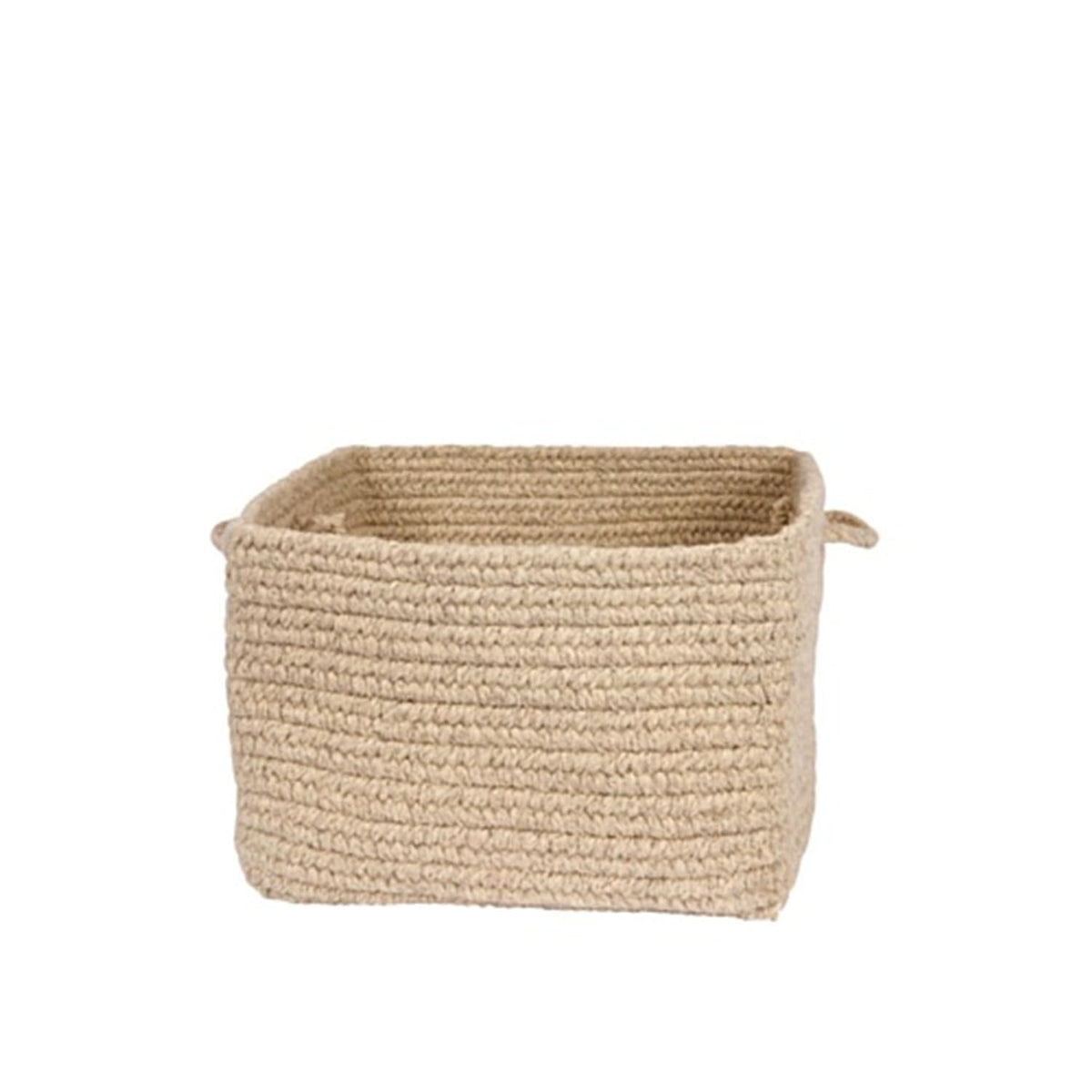 Colonial Mills Chunky Natural Wool Basket, 12 Inch X12 Inch X8 Inch , Light Beige