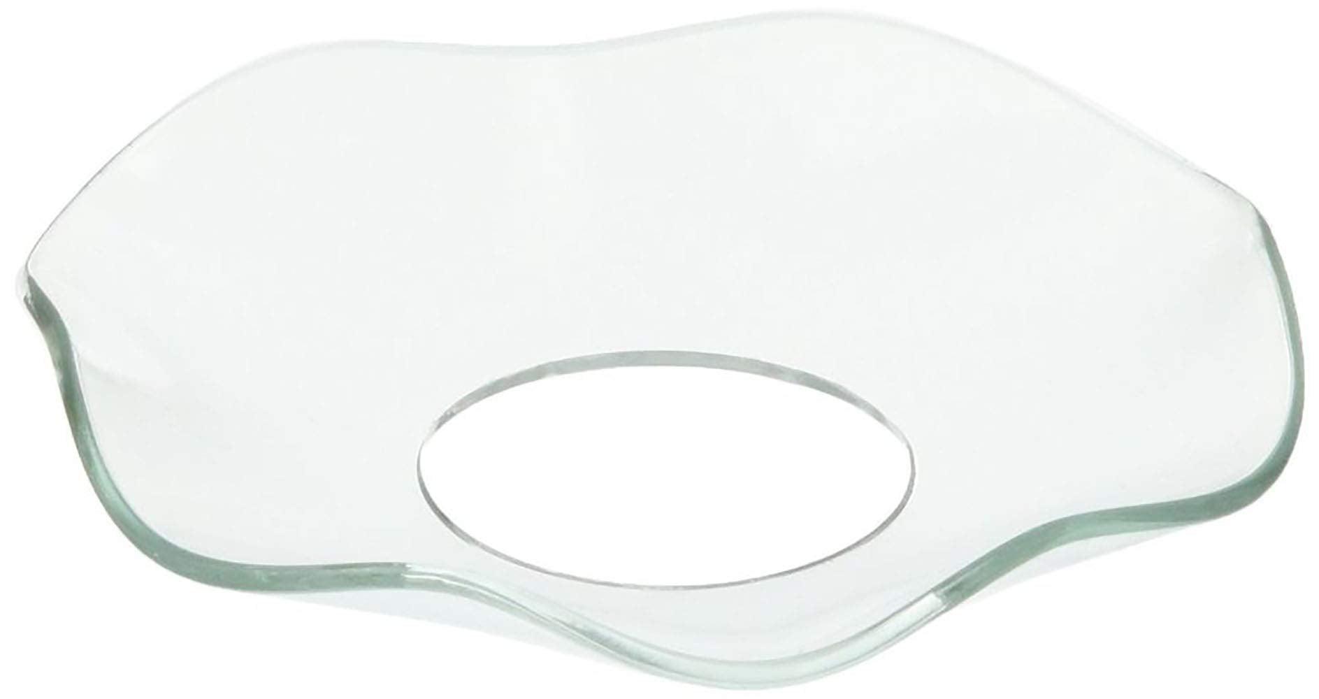Upgradelights Clear Glass Fluted Bobeche Candle Ring Candle Wax Catcher