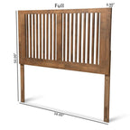 Baxton Studio Harena Modern and Contemporary Transitional Ash Walnut Finished Wood Full Size Headboard