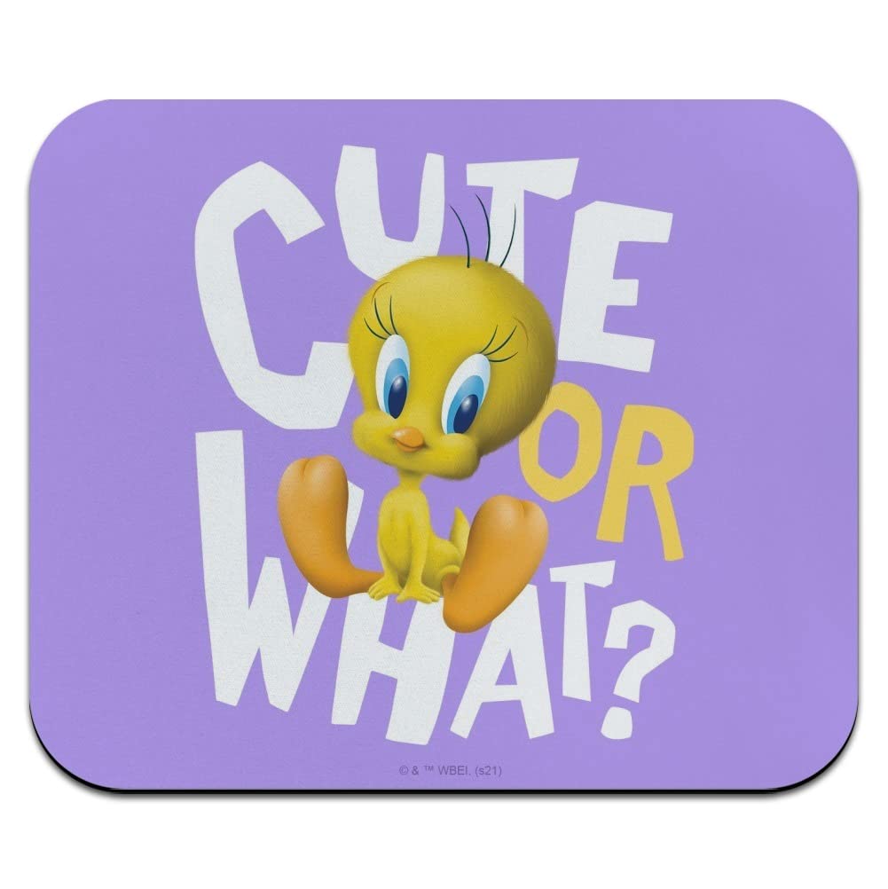 Looney Tunes Tweety Cute Or What Low Profile Thin Mouse Pad Mousepad Rubber