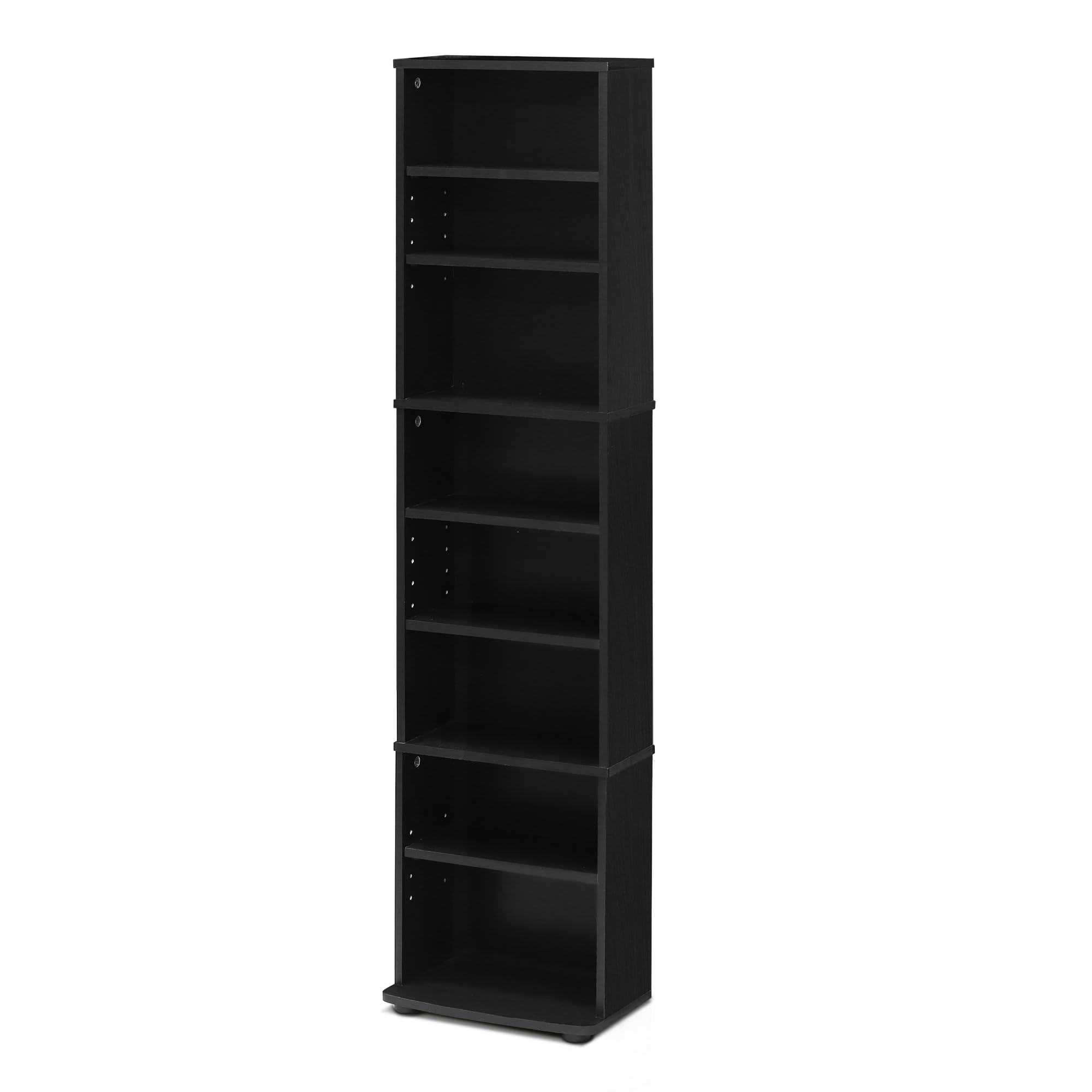 FURINNO JAYA Space Saving Multimedia Storage Tower, Espresso