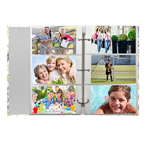 3-Ring Photo Album 504 Pockets Hold 4X6 Photos, Cobalt Breeze Design
