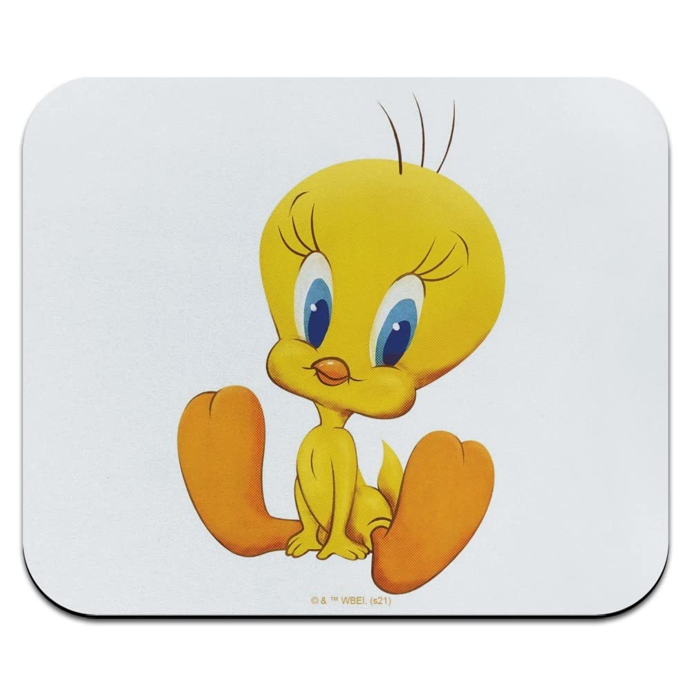 Looney Tunes Cute Tweety Low Profile Thin Rubber Mouse Pad Mousepad