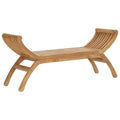 vidaXL Garden Bench 2 Seater 49.61 in Solid Teak Wood Natural