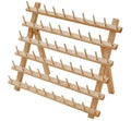 ThreadNanny 60 Spools Thread Rack - Premium Birchwood Thread Storage Organizer Stand for Sewing Embroidery Spools and Mini Cones