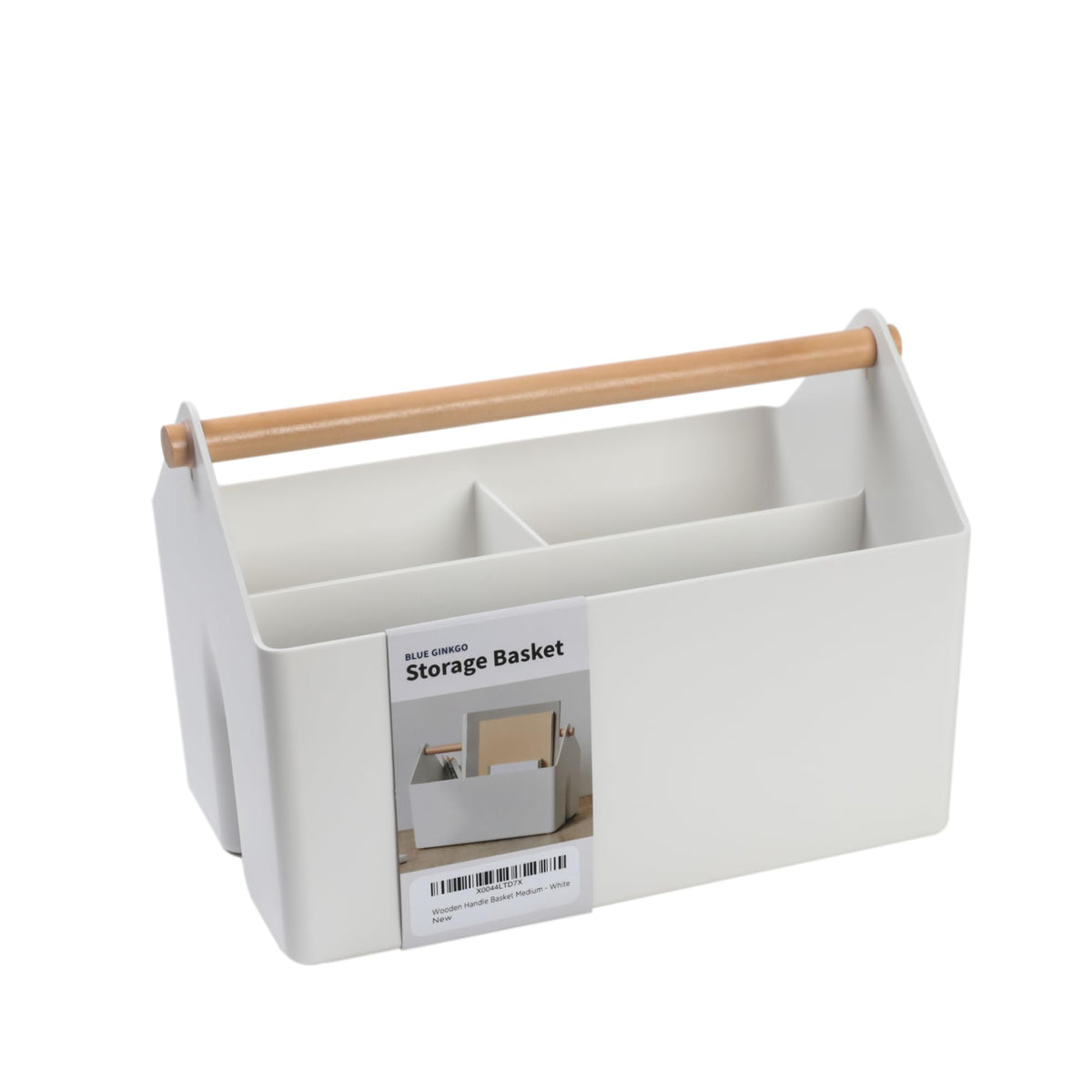 BLUE GINKGO Storage Basket, Medium 4.5L, White, Made in Korea