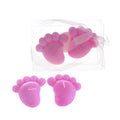 Lunaura Baby Keepsake - Set of 12 Girl Baby Footprints Floating Candle - Pink