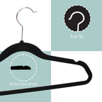 10 Pack Velvet Hanger Black