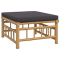vidaXL Patio Lounge Set - 3 Piece Bamboo Outdoor Furniture Set with Dark Gray Cushions, Flexible Design for Custom Layouts, Dura