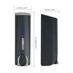Aumio Soap Dispenser Shower Gel Shampoo Conditioner Refillable Bottles Abs Wall Mount 350Ml Black One Pack