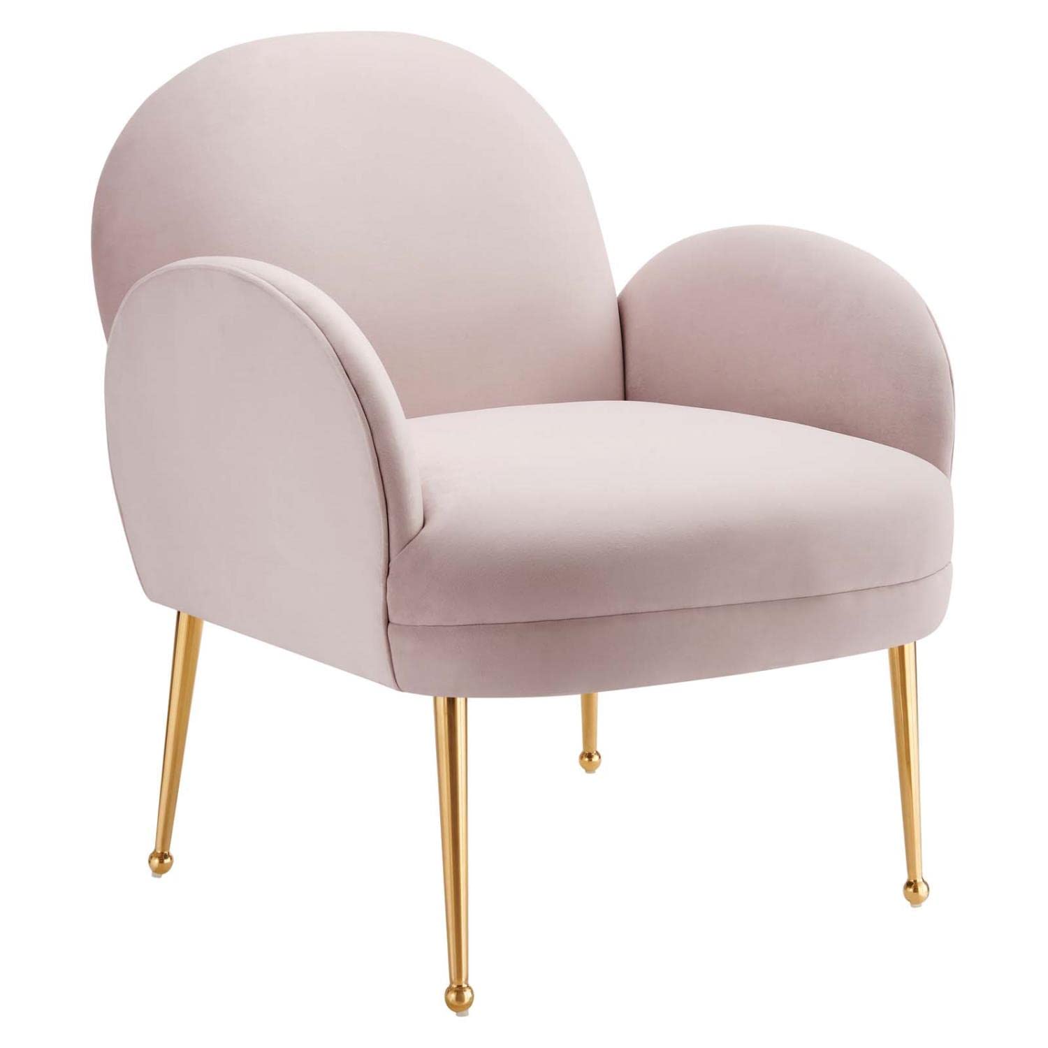Modway Transcend Performance Velvet Armchair with Pink Finish EEI-5026-PNK