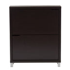 Baxton Studio Simms Modern Shoe Cabinet, Dark Brown