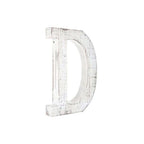 HomeRoots 16' Distressed White Wash Wooden Initial Letter D Sculpture