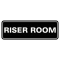 Standard Riser Room Door/Wall Sign - Black - Small