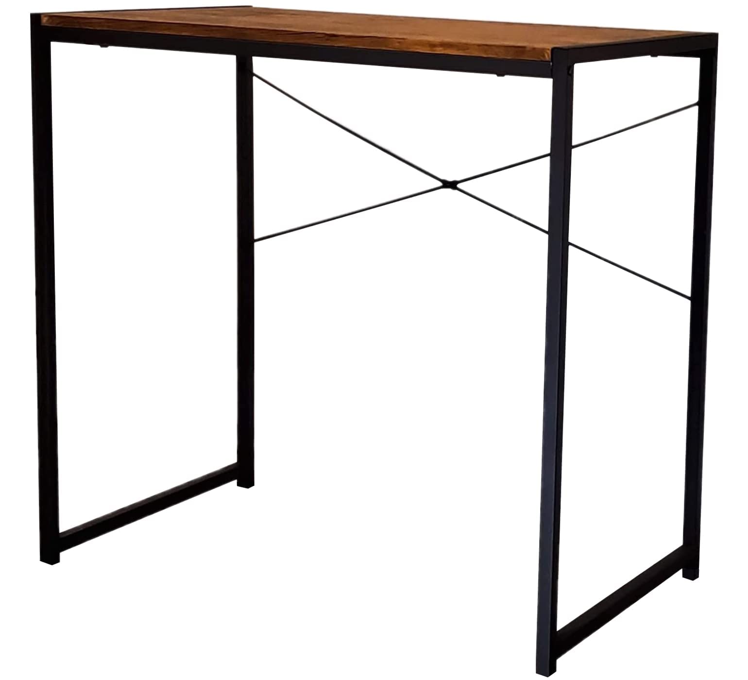eHemco Multifunctional Rectangular Desk, Coffee Top and Black Legs
