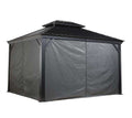 Sojag 135-6158298 Polyester Gazebos Curtains for Messina Hard Top Sun Shelter, 10 x 12 12x16, Grey