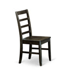 East West Furniture Ampf5-Bch-W 5 Piece Kitchen Table & Chairs Set Includes A Round Dining Room Table With Pedestal And 4 Dining Chairs, 36X36 Inch, Black & Cherry