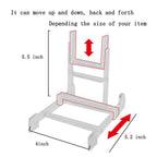 Artliving Two Part Adjustable Clear Acrylic Plastic Display Stand Easel (Set Of 5)