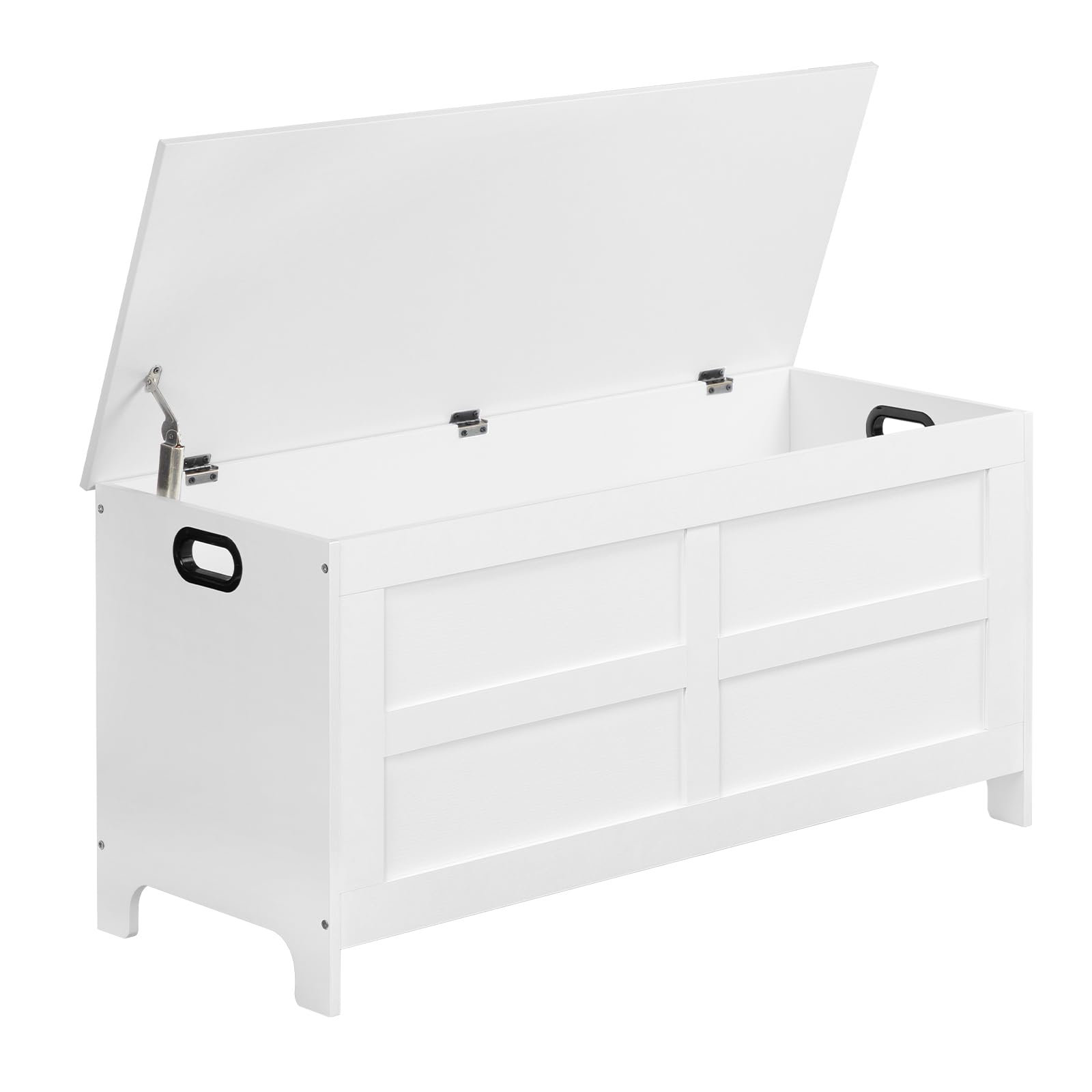MAHANCRIS Storage Chest, 39.4   L Large Toy Chest, Entryway Storage Trunk, Storage Bench with Safety Hinge, Entrance Bench for L