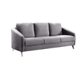Lilola Home Sofia Gray Velvet Modern Chic Sofa Couch