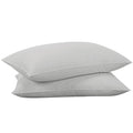 Puredown Goose Feathers Down Pillows - Queen Size Bed Sleeping Hotel Collection Pillows Set Of 2 With 100% Cotton Cover, Grey