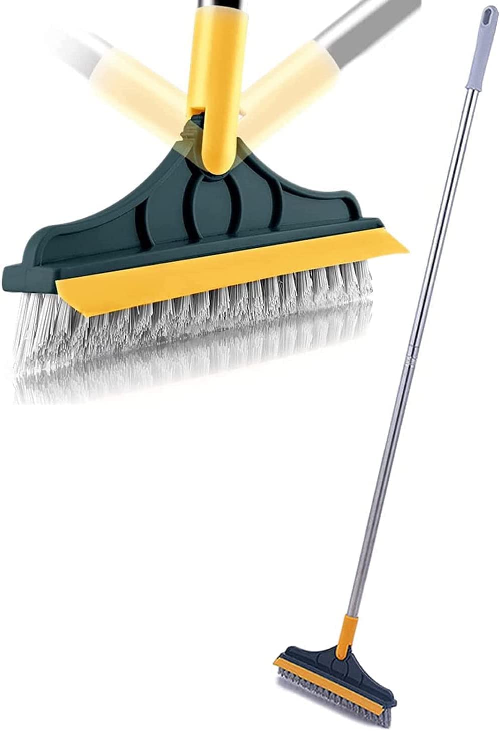 Fete Propz Floor Mop With Flat Squeeze Cleaning Supplies Floor Cleaner Bathroom Cleaning Brush With Wiper 2 In 1 Tiles Cleaning 