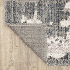 HomeRoots 2'X8' Grey and Ivory Grey Matter Runner Rug