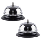 Super Z Outlet Call Bell 2-Pack - Classic Service Bell For Desk, Counter, Or Reception 3.35', Gleaming Stainless Steel, Corrosi