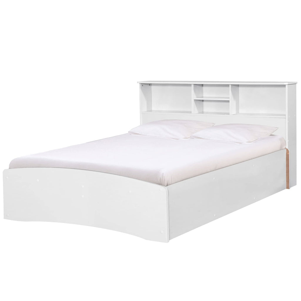 Better Home Products California Wooden Full Captains Bed in White