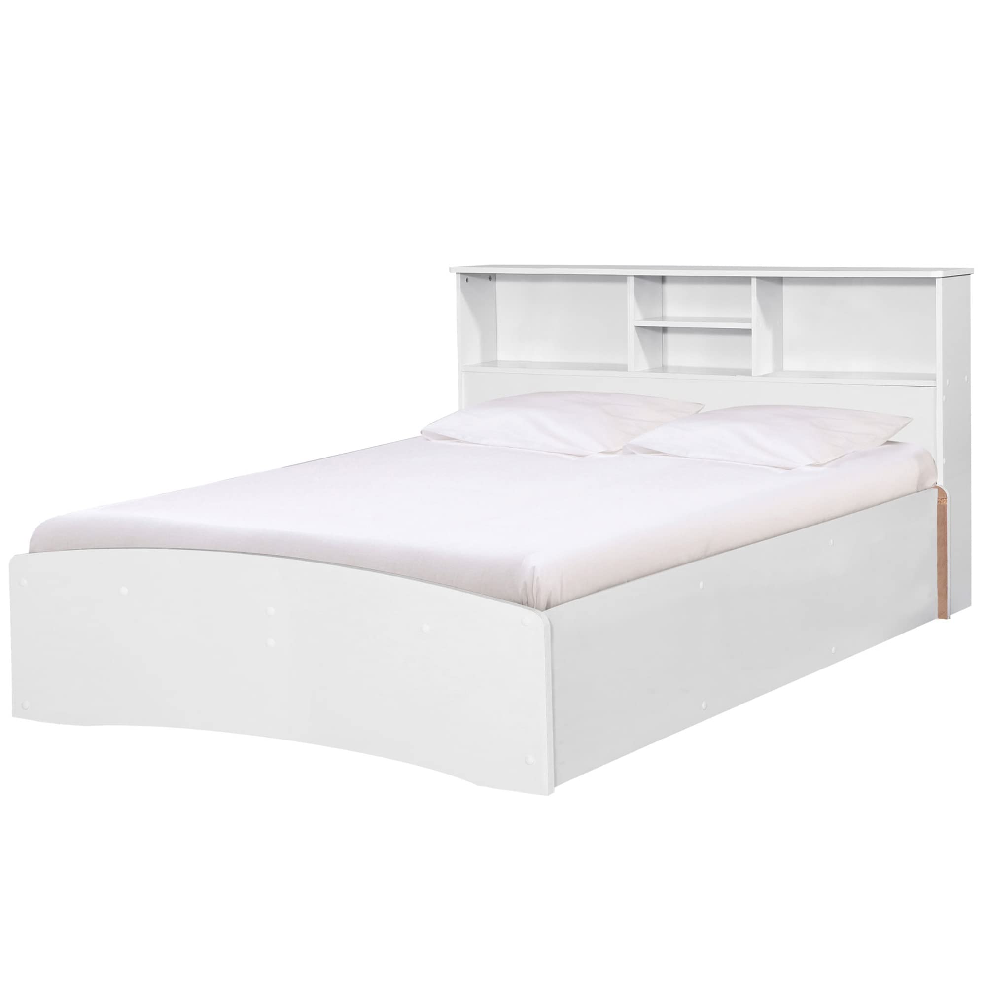 Better Home Products California Wooden Full Captains Bed in White