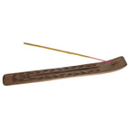 Incense Burner - Wooden Flat Carved Flower
