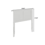 AFI, Madison Twin Solid Wood Panel Headboard with Attachable Charger, White