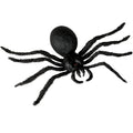 Black Big Plastic Spider & Polyester Web (7.5'' x 6.25'') - 1 Set - Realistic Design, Perfect Decoration For Halloween, Haunted 
