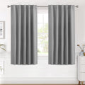 H.Versailtex Blackout Curtains Thermal Insulated Window Treatment Panels Room Darkening Blackout Drapes For Living Room Back Tab/Rod Pocket Bedroom Draperies (2 Panels, Grey, 42 X 54 Inch)