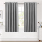 H.Versailtex Blackout Curtains Thermal Insulated Window Treatment Panels Room Darkening Blackout Drapes For Living Room Back Tab/Rod Pocket Bedroom Draperies (2 Panels, Grey, 42 X 54 Inch)