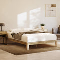 Nectar Bamboo Platform Bed Frame - Twin - Natural - Floating Center Support Legs - 12    Height - Easy Tool Free Set Up - Contem