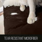 Sofa Shield Patented Couch Slip Cover, Large Cushion Protector, Reversible Stain And Dog Tear Resistant Slipcover, Quilted Microfiber 62” Seat, Washable Covers For Dogs Pets Kids, Chocolate