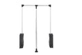 Rev-A-Shelf 21.5 to 26 Inch Pull Down Adjustable Side Mounted Closet Rod for Cabinets with Telescoping Handle and Hardware, Chro