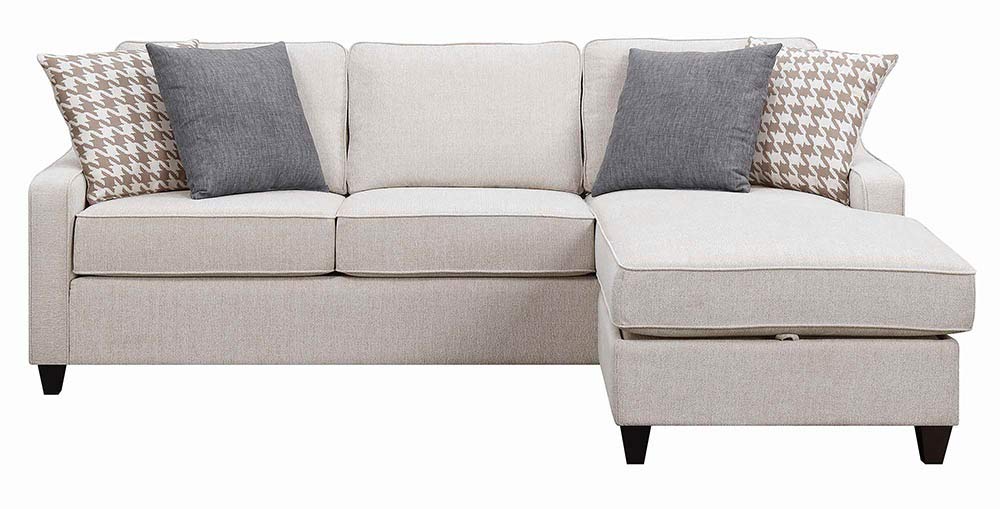 Coaster Home Furnishings Mcloughlin Upholstered Sectional Platinum